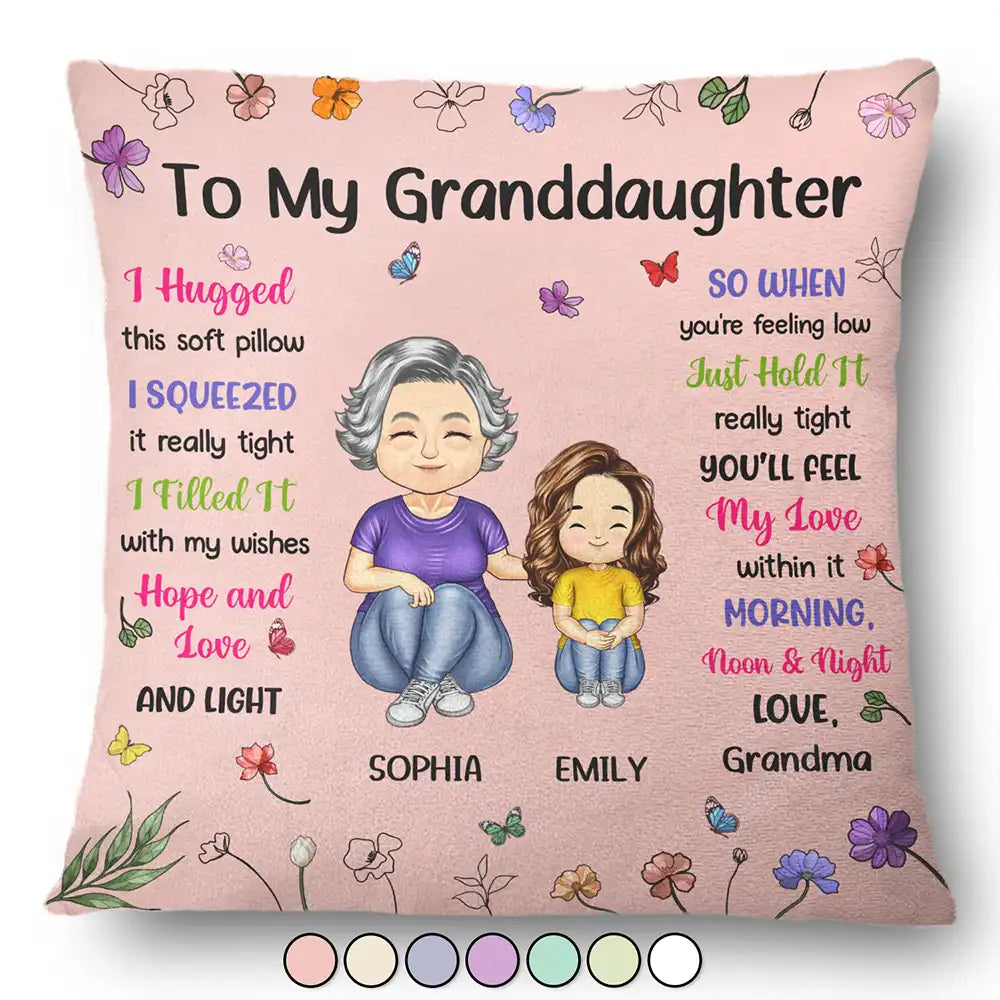 Gift For Grandkids,Grandma,Grandkids,Gift For Grandma,Happy - To My Granddaughter Grandma - Personalized Pillow