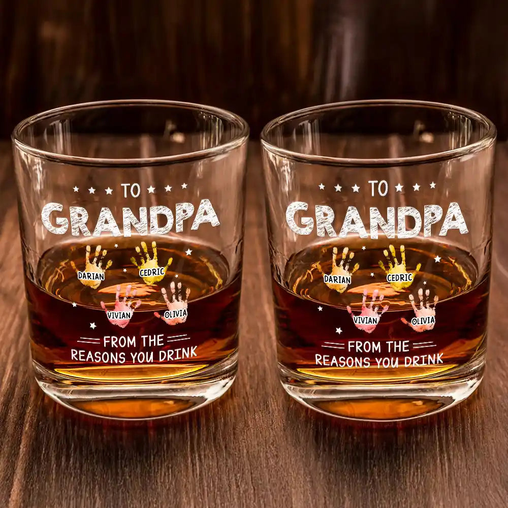 Gift For Father,Gift For Grandpa,Funny - To Papa From The Reason You Drink - Personalized Whiskey Glass