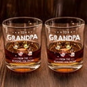Gift For Father,Gift For Grandpa,Funny - To Papa From The Reason You Drink - Personalized Whiskey Glass