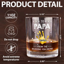 Gift For Father,Gift For Grandpa,Funny - To Papa From The Reason You Drink - Personalized Whiskey Glass