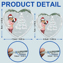 Christmas, Happy, Love, Gift For Couples - Together They Built A Life They Loved - Personalized Heart Shaped Glass Ornament