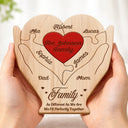 Family,Parents,Happy,Non-Eng,Grateful - Together We Make A Family - Personalized Custom Shaped Wooden Puzzle