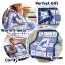 Gift For Yourself,Gift For Women,Gift For Aunt,Gift For Mother,Gift For Daughter,Gift For Sisters,Gift For Bestie,Love - Toile De Jouy A Hug From Me - Personalized Fleece Blanket, Sherpa Blanket