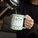 Gift For Sibling, Gift For Sisters, Love - Toile De Jouy Birth Flower Sisters From The Same Garden - Personalized White Edge-to-Edge Mug