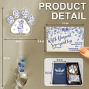 Dog Lovers,Dog Mom,Dog Dad,Pet Lovers,Pet Mom,Pet Dad,Sad - Toile De Jouy Dog Forever Bloom - Personalized Heart Crystal Suncatcher