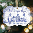 Gift For Yourself,Gift For Women,Gift For Men,Family,Memorial,Sad - Toile De Jouy Angel Always With You - Personalized Custom Shaped Wooden Ornament