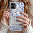 Gift For Yourself, Gift For Women, Gift For Bestie, Old Best friends, Love - Toile De Jouy Birth Flower Grow An Old Friend - 3D Effect Printed Phone Case, Personalized Clear Phone Case