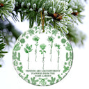 Gift For Yourself,Gift For Women,Gift For Bestie,Old Best friends,Love,Christmas - Toile De Jouy Birth Flower Grow An Old Friend - Personalized Circle Ceramic Ornament