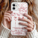 Gift For Yourself,Gift For Women,Gift For Bestie,Old Best friends,Love - Toile De Jouy Birth Flower Grow An Old Friend - Personalized Clear Phone Case