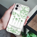 Gift For Yourself,Gift For Women,Gift For Bestie,Old Best friends,Love - Toile De Jouy Birth Flower Grow An Old Friend - Personalized Clear Phone Case