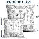 Gift For Yourself,Gift For Women,Gift For Bestie,Old Best friends,Love - Toile De Jouy Birth Flower Grow An Old Friend - Personalized Pillow