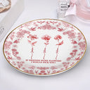 Gift For Yourself,Gift For Women,Gift For Bestie,Old Best friends,Love - Toile De Jouy Birth Flower Grow An Old Friend - Personalized Round Ring Dish