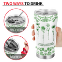 Gift For Bestie, Old Best friends , Love - Toile De Jouy Birth Flower Grow An Old Friend - Personalized Tumbler