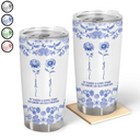 Gift For Bestie, Old Best friends , Love - Toile De Jouy Birth Flower Grow An Old Friend - Personalized Tumbler