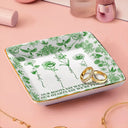 Gift For Sibling,Gift For Sisters,Love - Toile De Jouy Birth Flower Sisters From The Same Garden - Personalized Ring Dish
