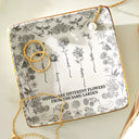 Gift For Sibling,Gift For Sisters,Love - Toile De Jouy Birth Flower Sisters From The Same Garden - Personalized Ring Dish