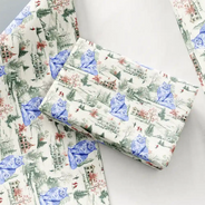 Pet Lovers, Happy - Toile De Jouy Dog Cat Winter Town - Personalized Wrapping Paper
