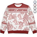 Pet Lovers,Pet Mom,Pet Dad,Dog Lovers,Dog Mom,Dog Dad,Christmas,Happy - Toile De Jouy Feliz Navidog - Personalized Unisex Ugly Sweater