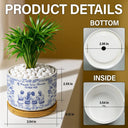 Gift For Bestie,Happy - Toile De Jouy Grow An Old Friend - Personalized Ceramic Plant Pot