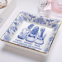Gift For Women, Gift For Bestie, Old Best friends, Love - Toile De Jouy Grow An Old Friend - Personalized Ring Dish