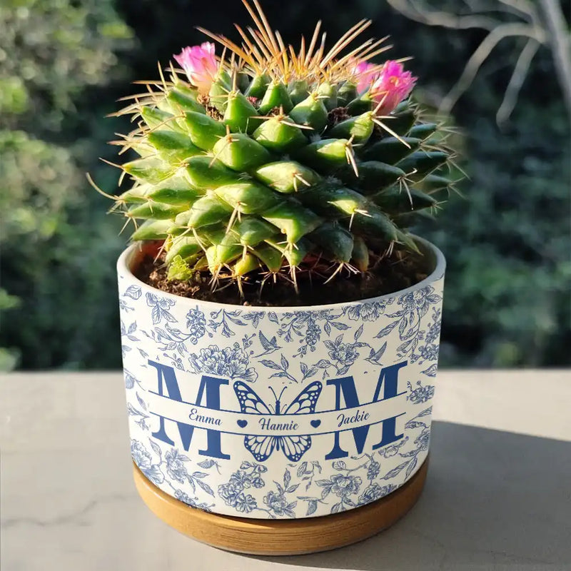 nana plant pot Toile De Jouy Mom Grandma Nana