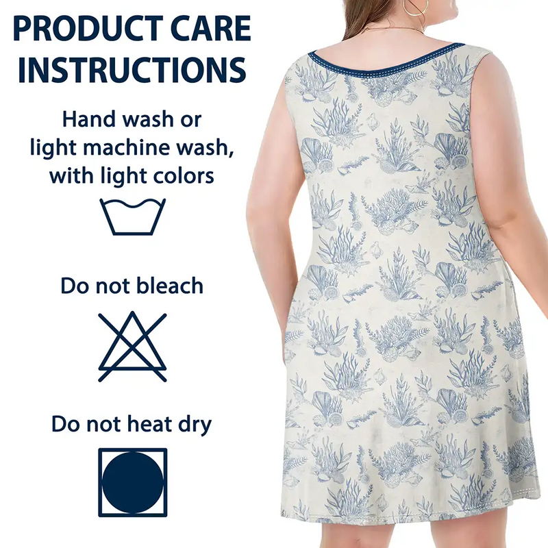 Gift For Yourself, Gift For Women, Gift For Grandma, Love, Summer - Toile De Jouy World Full Of Grandmas - Personalized Sleeveless Tank Dress