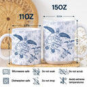 Gift For Yourself,Gift For Grandma,Love,Gift For Women - Toile De Jouy World Full Of Grandmas - Personalized White Edge-to-Edge Mug