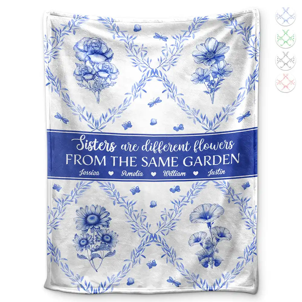 Toile Floral Bloom In The Garden - Personalized Fleece Blanket, Sherpa Blanket