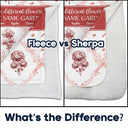 Christmas, Gift For Bestie, Gift For Sisters - Toile Floral Bloom In The Garden - Personalized Fleece Blanket, Sherpa Blanket