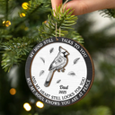 Family,Parents,Gift For Grandparents,Christmas,Sad - Toile Memorial Bird My Mind Still Talks To You - Personalized 2-Layered Wooden Ornament