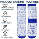 Gift For Yourself,Gift For Women,Reading,Happy,Christmas - Toile Reading Woman Just A Girl Who Loves Books - Personalized Socks