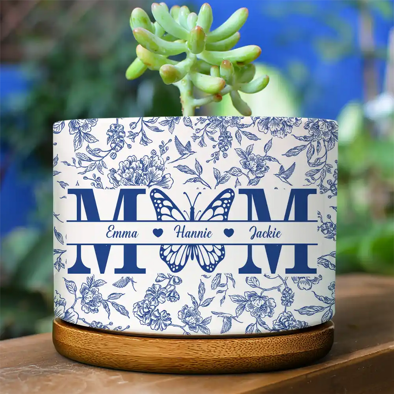 nana plant pot Toile De Jouy Mom Grandma Nana