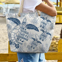 Toile De Jouy World Full Of Grandmas - Personalized Beach Bag