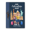 Gift For Couples,Gift For Husband,Gift For Wife,Gift For Boyfriend,Gift For Girlfriend,Travel - Travel Our Adventure Book 3D Effect - Personalized Passport Cover, Passport Holder