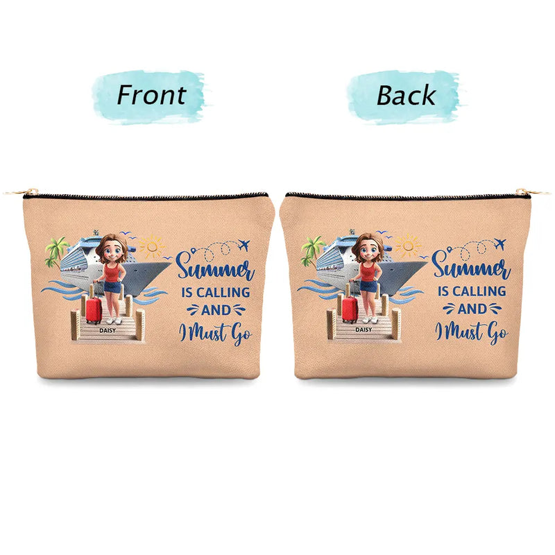 Cruising,Summer,Beach,Gift For Yourself,Gift For Women - Travel All My Cruise Crap - Personalized Cosmetic Bag