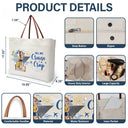 Summer,Beach,Cruising,Gift For Yourself,Gift For Women,Happy - Travel All My Cruise Crap - Personalized Leather Handle Tote Bag