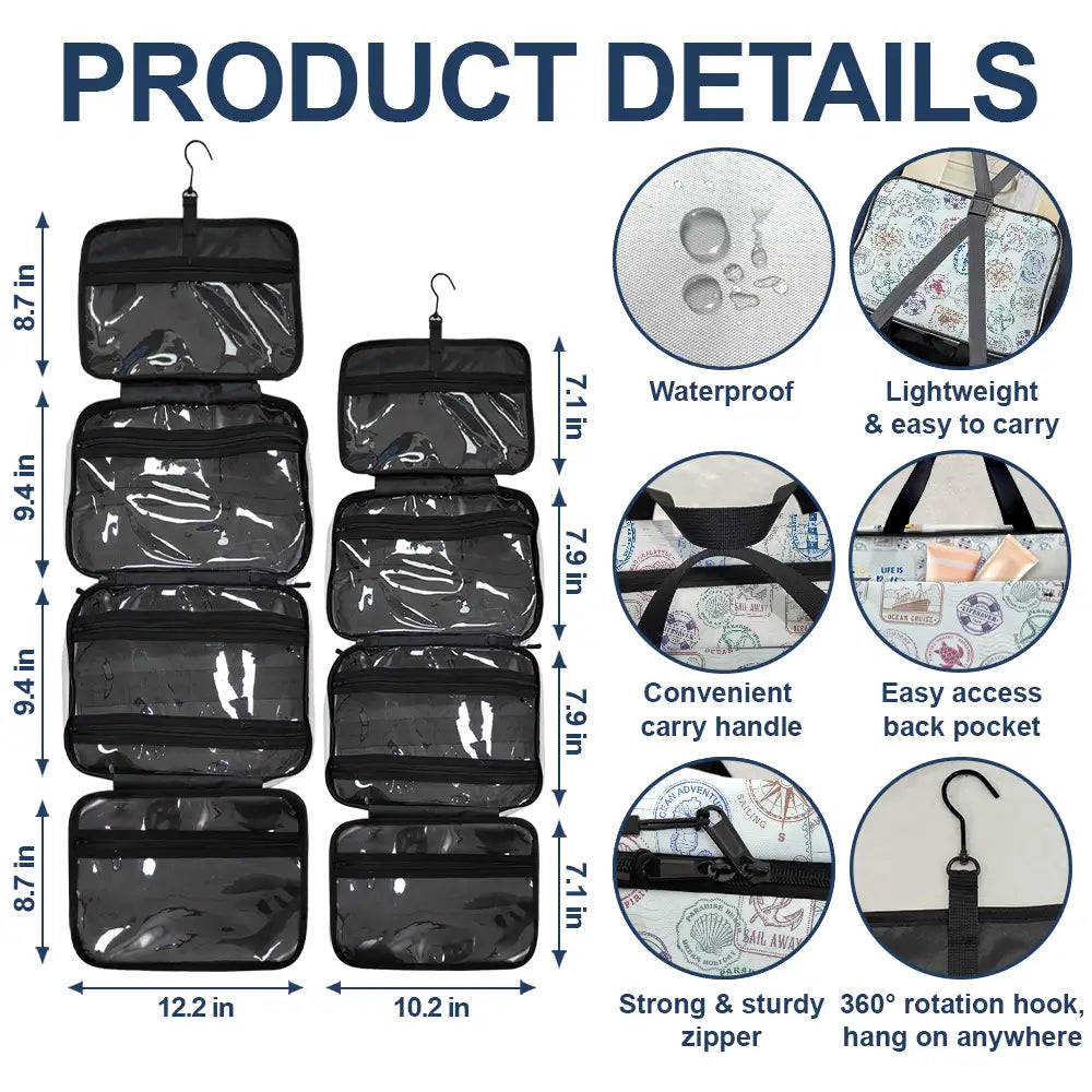 Cruising,Summer,Beach,Gift For Yourself,Gift For Women - Travel All My Cruise Crap - Personalized Toiletry Bag