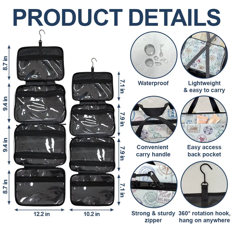 Cruising,Summer,Beach,Gift For Yourself,Gift For Women - Travel All My Cruise Crap - Personalized Toiletry Bag