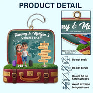 Gift For Couples,Gift For Yourself,LGBT - Travel Bucket List Couple - Personalized Acrylic Car Hanger
