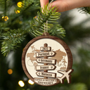 Christmas,Gift For Couples,Happy,Gift For Husband,Gift For Wife,Gift For Boyfriend,Gift For Girlfriend,Travel - Travel Couple Goal, Destination Of All Year - Personalized 2-Layered Wooden Ornament