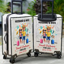 Gift For Couples,Gift For Husband,Gift For Wife,Gift For Men,Gift For Women,Travel,Love - Travel Couple Travel Partners For Life 3D Effect - Personalized Clear Luggage Cover