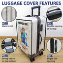 Gift For Couples,Gift For Husband,Gift For Wife,Gift For Men,Gift For Women,Travel,Love - Travel Couple Travel Partners For Life 3D Effect - Personalized Clear Luggage Cover