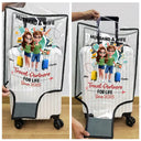 Gift For Couples,Gift For Husband,Gift For Wife,Gift For Men,Gift For Women,Travel,Love - Travel Couple Travel Partners For Life 3D Effect - Personalized Clear Luggage Cover