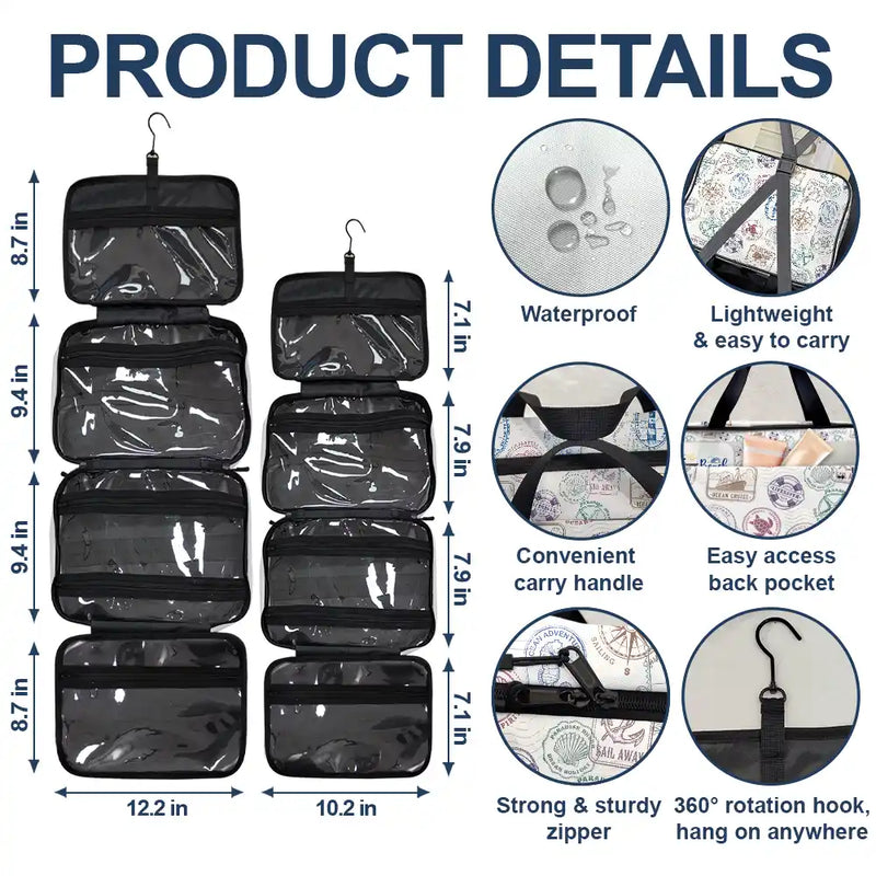 Cruising,Happy,Gift For Yourself,Gift For Women,Travel,Beach,Summer - Travel Cruise Survival Kit - Personalized Toiletry Bag