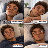 Travel Gag Gift For Bestie, Couples - Personalized Cartoon Eyes Open Funny Sleep Mask