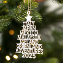Travel,Christmas,Gift For Yourself,Happy - Travel Goal Destination Of The Year - Personalized Custom Shaped Wooden Ornament