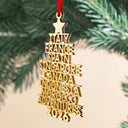 Travel Goal Destination Of The Year - Personalized DIY Mirror Acrylic Ornament