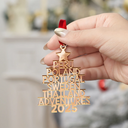 Christmas, Travel, Gift For Yourself, Happy - Travel Goal Destination Of The Year - Personalized DIY Mirror Acrylic Ornament