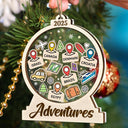 Travel,Gift For Yourself,Happy,Christmas - Travel Goal, Destination Of The Year - Personalized 2-Layered Mix Ornament