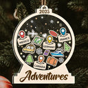 Travel,Gift For Yourself,Happy,Christmas - Travel Goal, Destination Of The Year - Personalized 2-Layered Mix Ornament